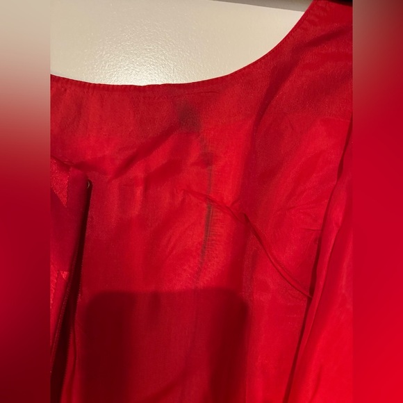 VTG Cynthia Rowley Red Mini Tank Dress Houndstooth Size 4 Metallic EUC - Picture 5 of 6